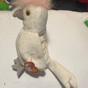 Ty Plush Bird with Pink and White Accents